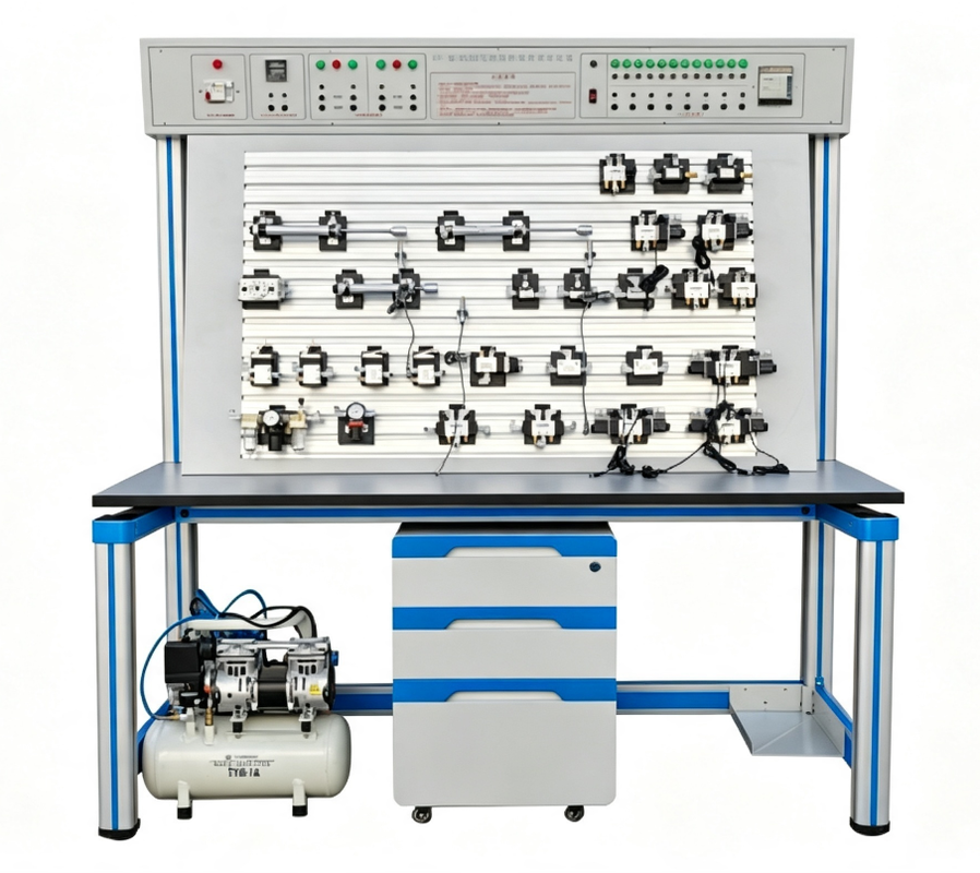 Modular Scalable Pneumatic and PLC Training Device with Multiple Control Modes for Electrical Training Equipment