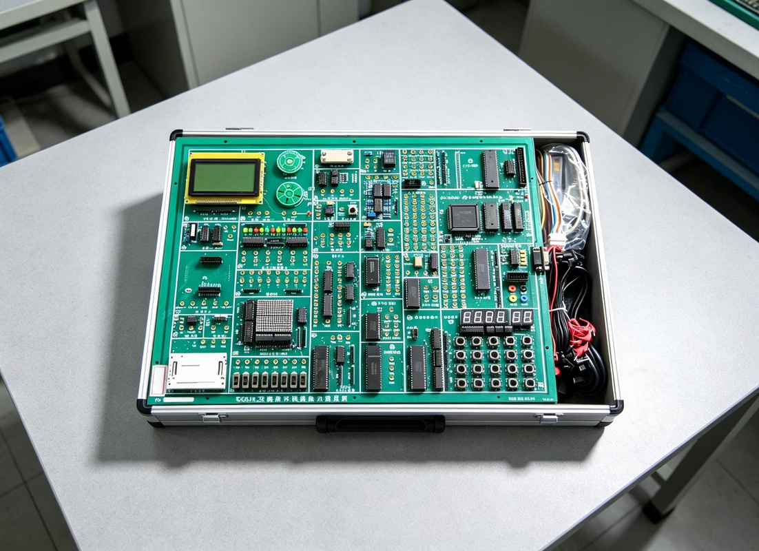 Universal Microcontroller Development Experiment Box Single Chip Microcomputer Development Trainer For Electronic And Automation Education Laboratory Experiment Training