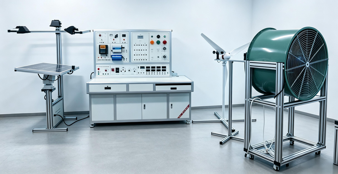 Comprehensive Wind And Solar Hybrid Power Generation Training System Renewable Energy Didactic Teaching Equipment For Vocational Lab