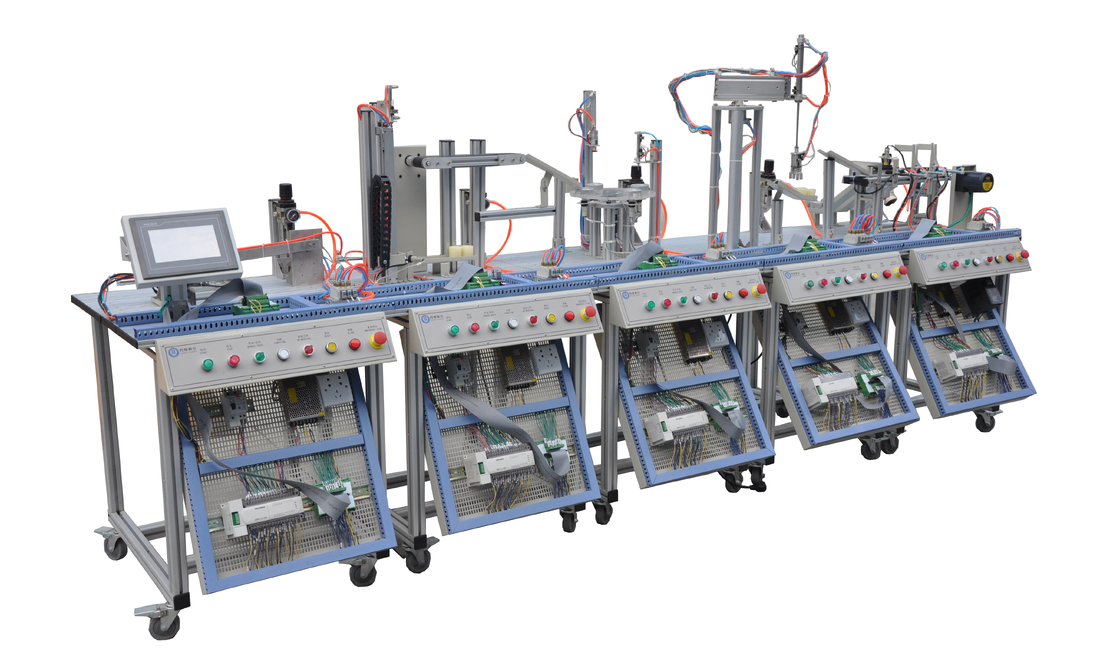 Comprehensive Modular Flexible Automated Production Line Training Bench Didactic Workstation For Vocational Automation Lab Practical Teaching