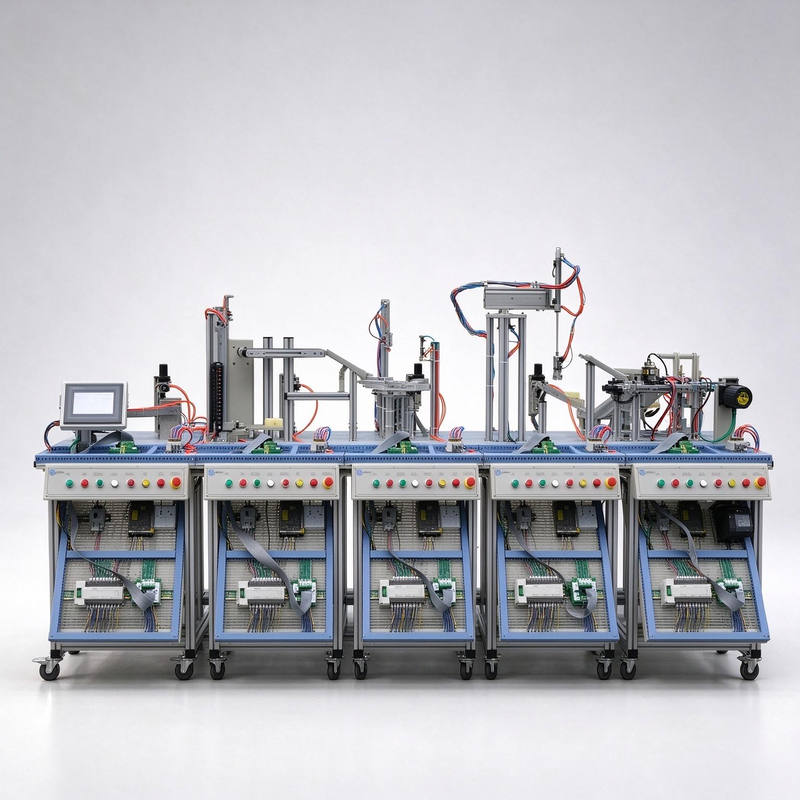 Modular Flexible Automated Production Line Trainer Flexible Manufacturing System Training Equipment For Vocational Education