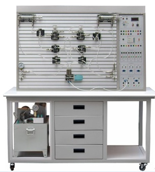 ระบบทดลองควบคุม PLC ไฮดรอลิกประสิทธิภาพสูง อุปกรณ์ฝึกอบรม PLC ไฮดรอลิกนิวแมติกสำหรับการสอนเมคคาทรอนิกส์ในวิทยาลัยอาชีวศึกษา